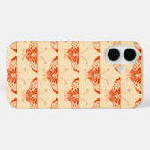 様式化デコバタフライ – マンダリンオレンジ Case-Mate iPhoneケース (裏面 (横))