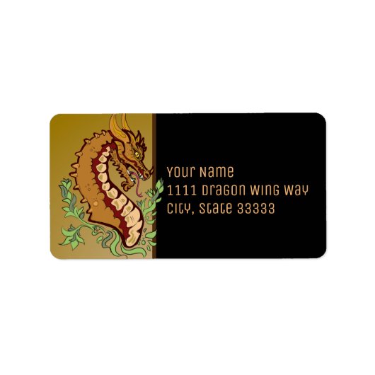 様式化ドラゴンラベル ラベル (正面)