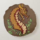 様式化ドラゴン ラウンドクッション (裏面)