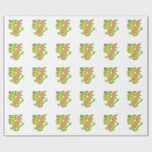 様式化ドラゴン ラッピングペーパー (フラット)