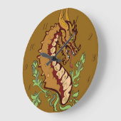 様式化ドラゴン ラージ壁時計 (傾斜)