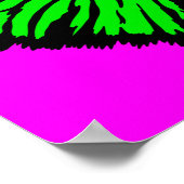 様式化ネオングリーンフリルネックリザード ポスター (角)