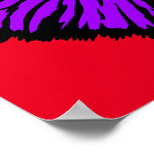 様式化ネオンパープルフリルネックリザード ポスター (角)