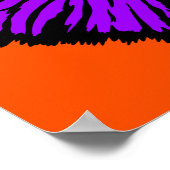 様式化ネオンパープルフリルネックリザード ポスター (角)