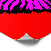 様式化ネオンピンクのフリルネックリザード ポスター (角)