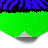 様式化ネオンブルーフリルネックリザード ポスター (角)