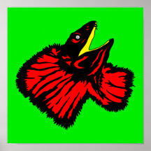 様式化ネオン赤いフリルネックトカゲ