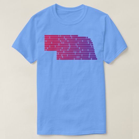 様式化ネブラスカデザイン Tシャツ (デザイン正面)