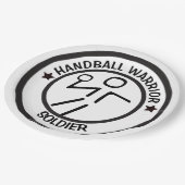 様式化ハンドボールプレーヤ ペーパープレート (アングル)