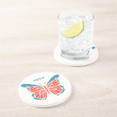 様式化バタフライカスタムモノグラムコースター コースター (側面)