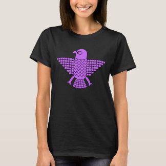様式化パープル《鳥》ハヤブサ Tシャツ