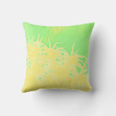 様式化パームツリーズ抽象芸術アートパステルトロピカル クッション (裏面)