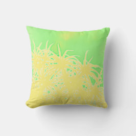 様式化パームツリーズ抽象芸術アートパステルトロピカル クッション
