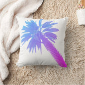 様式化パームツリーパステルグリーントロピカル クッション (ブランケット)