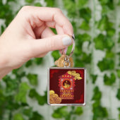 様式化パ中国のランキンラット年2020 SqMK キーホルダー (手)