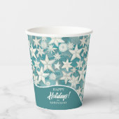 様式化ヒトデ&サンドダラーパターン#25 ID1009 紙コップ (正面)