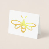 様式化ビーイラストレーション 箔カード (正面)