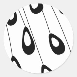 様式化ピーコックフェザーモダン封筒用シール ラウンドシール