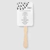 様式化ピーコックフェザー結婚式 プログラムファン ハンドファン (正面)