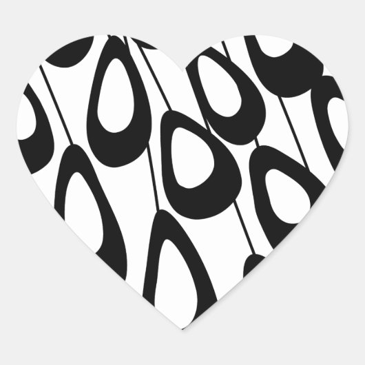 様式化ピーコックモダンハート封筒用シール ハートシール (正面)