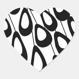 様式化ピーコックモダンハート封筒用シール ハートシール