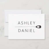 様式化ピーコック結婚式招待状RSVPカード 出欠カード (裏面)