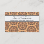 様式化フラワーパターンII | シック 名刺 (裏面)