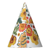 様式化フローラ：水彩シームレスデザイン。 パーティーハット (裏面)