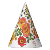 様式化フローラ：水彩シームレスデザイン。 パーティーハット (左)