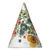 様式化フローラ：水彩シームレスデザイン。 パーティーハット (右)