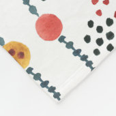 様式化フローラ:水彩シームレスデザイン。 フリースブランケット (角)