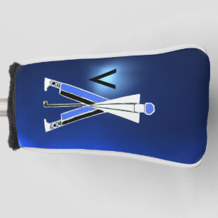 様式化ブルーゴルファー，ゴルフプレーヤーモノグラム ゴルフヘッドカバー