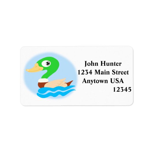 様式化マラードアヒル ラベル (正面)