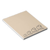 様式化ミニマル象パレード ノートパッド (アングル)