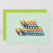 様式化メリークリスマス写真テンプレート シーズンカード (正面/裏面)