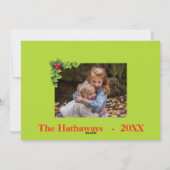 様式化メリークリスマス写真テンプレート シーズンカード (裏面)