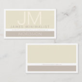 様式化モダンミニマル主義者 | Taupe Earth-tones 名刺 (正面/裏面)