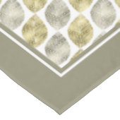 様式化リーフパターンモノグラム小金ゴールドID707 テーブルクロス (アングル)