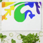 様式化レインボー（紋章の）フラ・ダ・リ キッチンタオル (折り畳み)