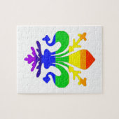 様式化レインボー(紋章の)フラ・ダ・リ ジグソーパズル (横)
