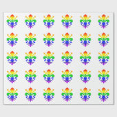 様式化レインボー（紋章の）フラ・ダ・リ ラッピングペーパー (フラット)