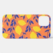 様式化レモンヴィンテージトロピカルパターン Case-Mate iPhoneケース (裏面 (横))