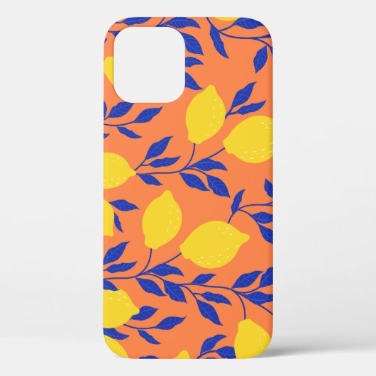様式化レモンヴィンテージトロピカルパターン Case-Mate iPhoneケース (裏面)
