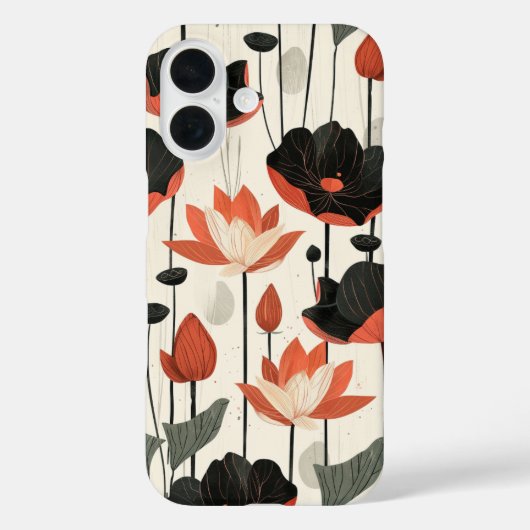 様式化ロータス Case-Mate iPhoneケース (裏面)