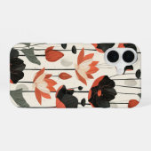 様式化ロータス iPhone 16ケース (裏面横)