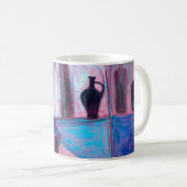 様式化絵画した瓶座の静物/スケッチ コーヒーマグカップ (正面右)