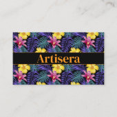 様式化芸術的花パターン 名刺 (正面)