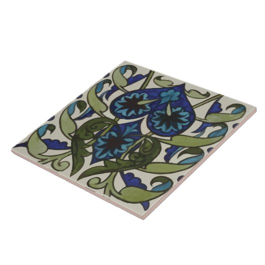 様式化葉されたウィリアム・デ・モーガン タイル (側面)