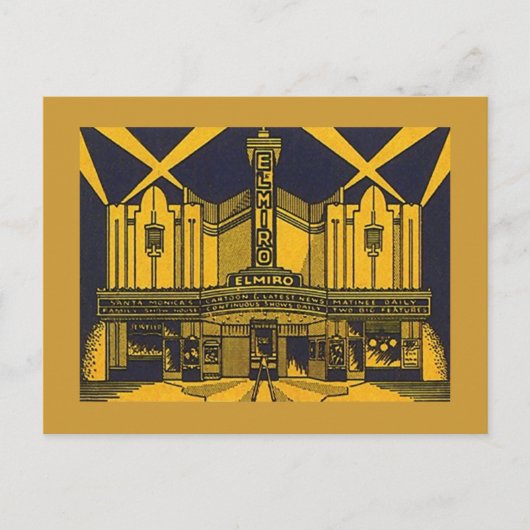 様式化EL MIRO THEATER SANTA MONICA CAポストカード ポストカード (正面)