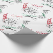 様式化GOATSハッピーホリデー ラッピングペーパー (角)